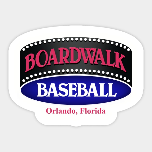 Boardwalk & Baseball Sticker by Cartarsauce Threads 